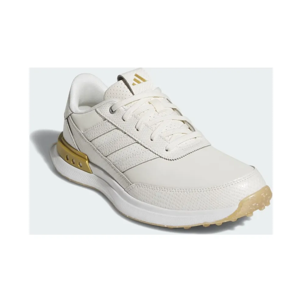 adidas S2G 24 Leather Spikeless Golf Off White Gold Metallic Gum (JI4038)