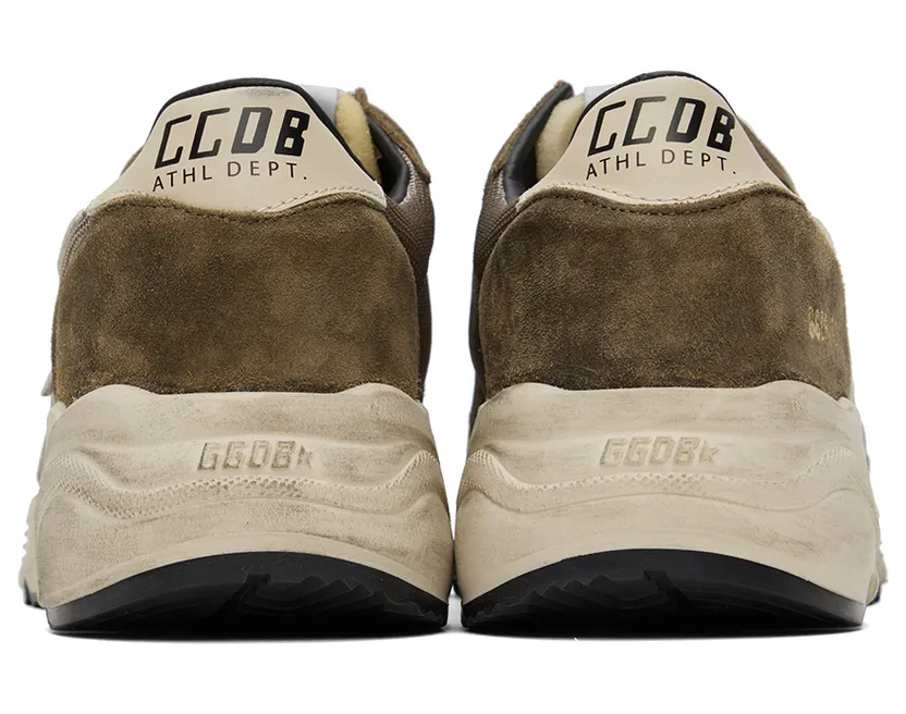 Golden Goose Khaki & Beige Running Sole Low-Top Sneakers (GMF00272.F003249.35812) (2)
