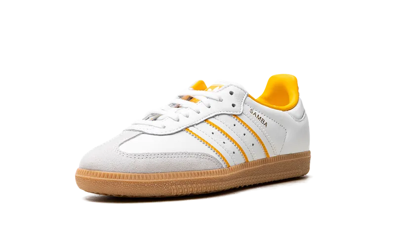 Adidas Samba OG GS “Cloud White Crystal White Crew Yellow” (IH5582)
