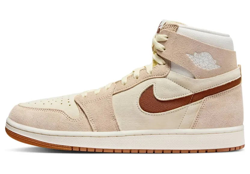 Air Jordan 1 High Zoom CMFT “Sail / Legend Medium Brown / Fossil / Legend Coffee” (DV1307-120)