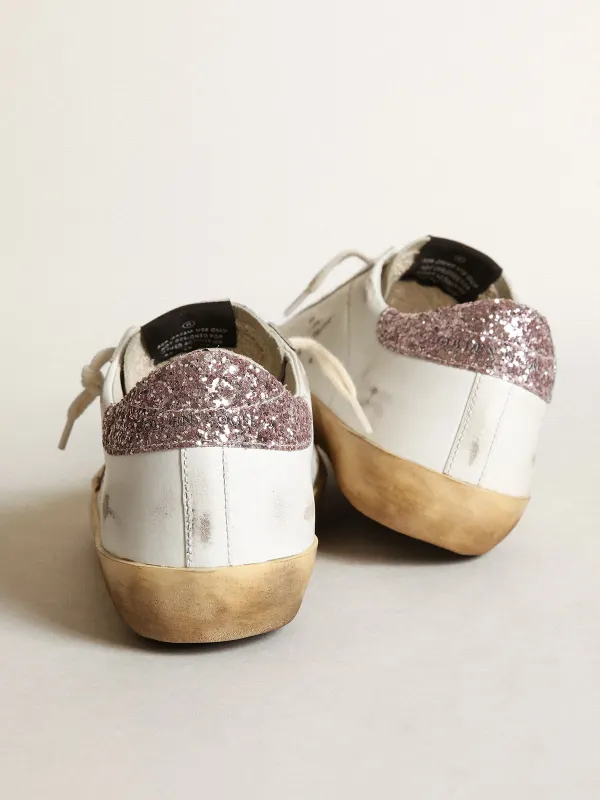 Golden Goose Super-Star With A Tan Star And Pink Glitter Heel Tab (GWF00101.F003396.11237) (5)