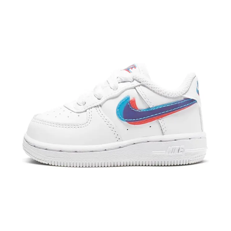 Nike Air Force 1 LV8 3D White (TD) “White / Bright Crimson / Blue Hero” (CJ7161-100)