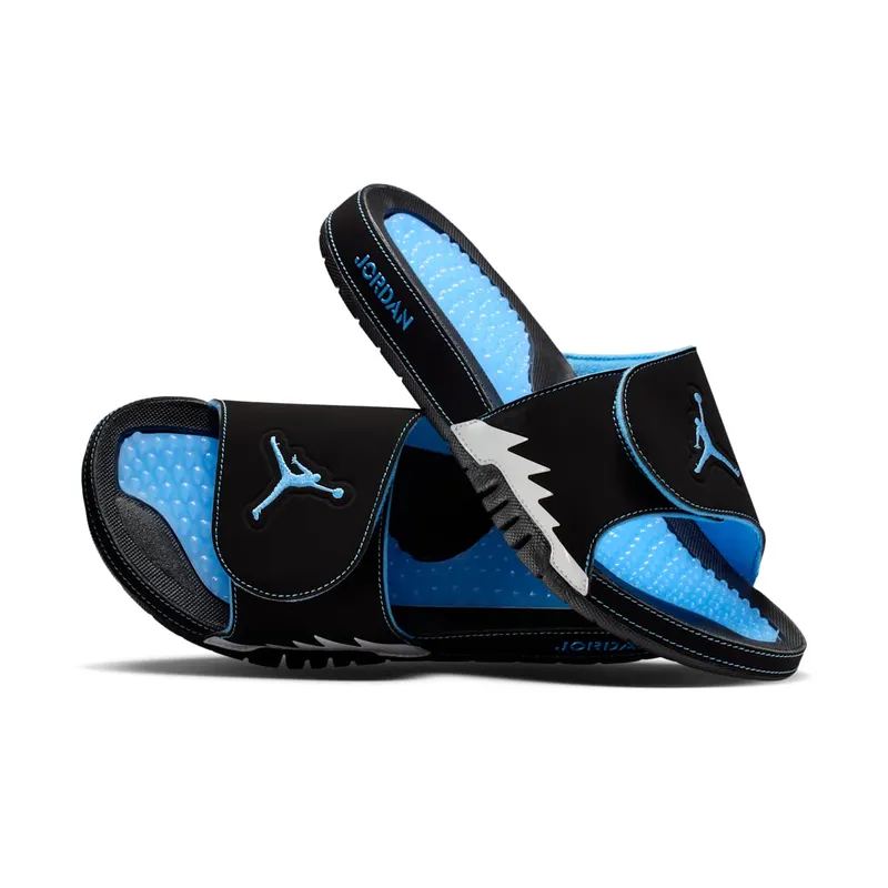 Air Jordan Hydro 5 Slide “Black / White / University Blue” (555501-004)