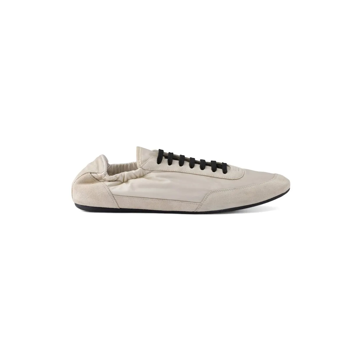 Prada Collapse Sneakers Re-Nylon Suede Elasticized Ivory (2EG479_D7C_F0304_F_G001)