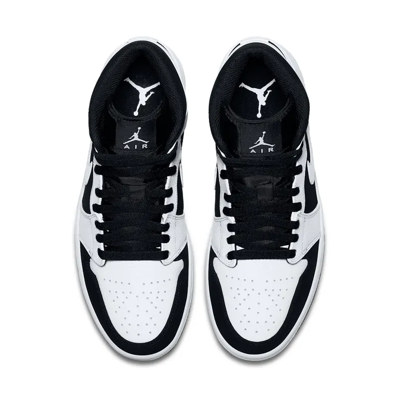 Jordan 1 Mid White Black White/Black-White (554724-113)