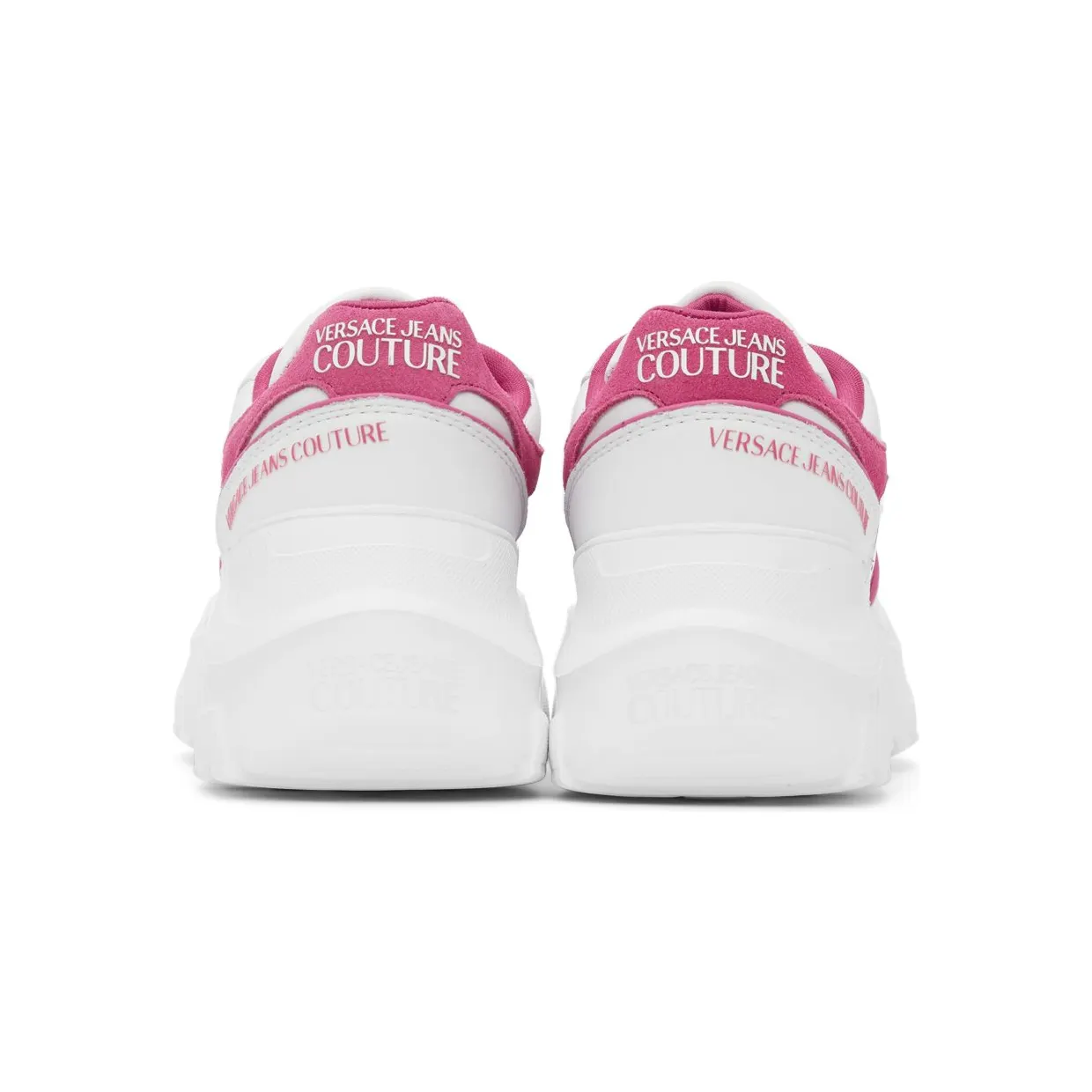 Versace Jeans Couture Off-White & Pink Speedtrack Low Sneakers (E71VA3SC4EZP064) (4)