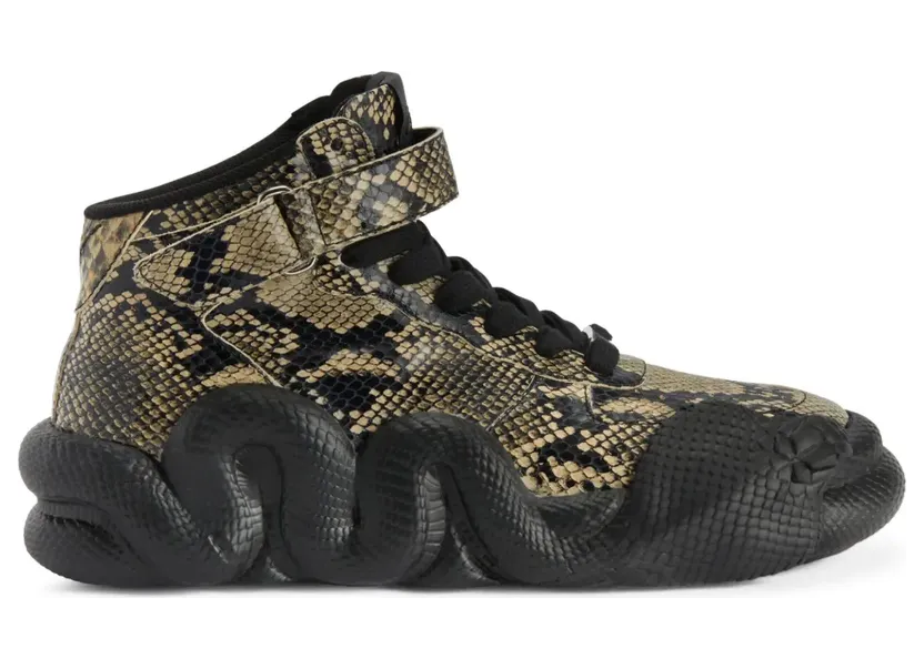 Giuseppe Zanotti Cobras leren mid-top sneakers met slangen-effect – Zwart (RU30034001)