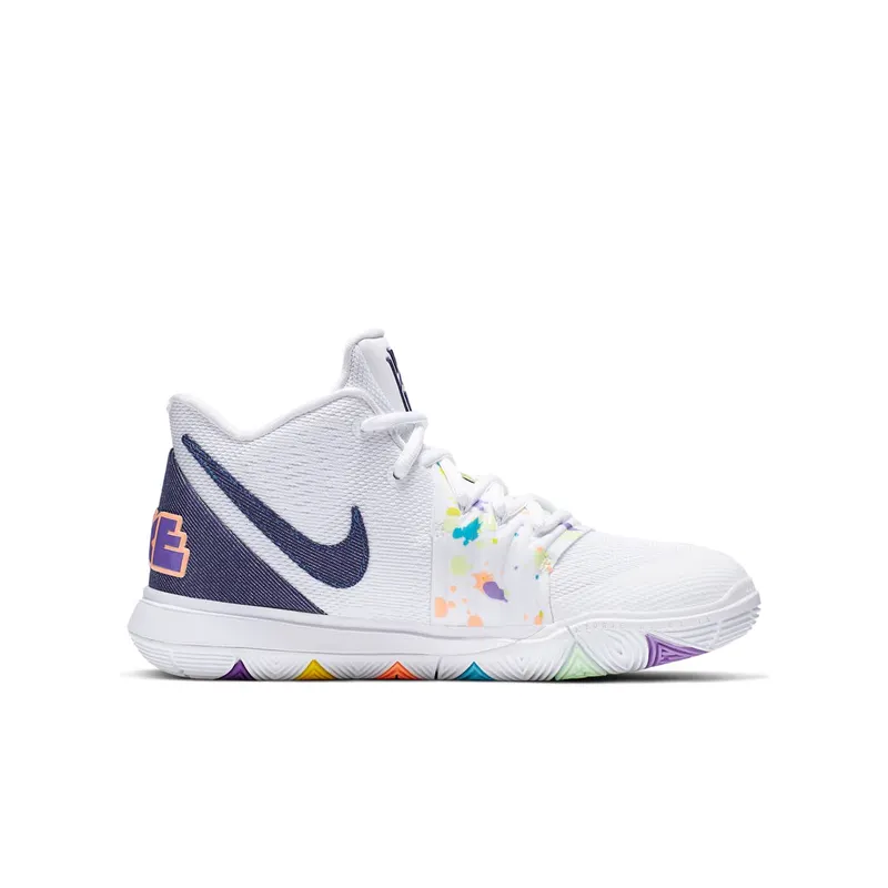 Nike Kyrie 5 White Denim (GS) White/Deep Royal Blue-Glacier Blue (AQ2456-101)