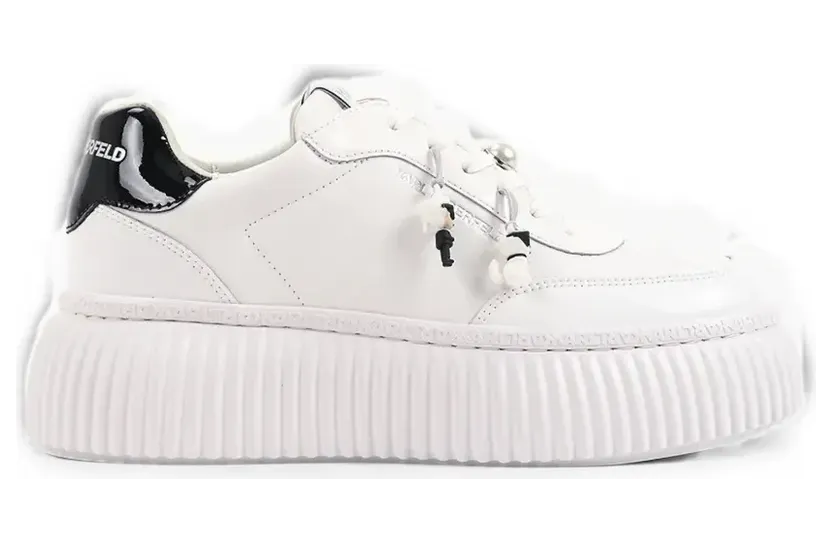 Karl Lagerfeld pearl-embellished platform “White” (KL42377T)