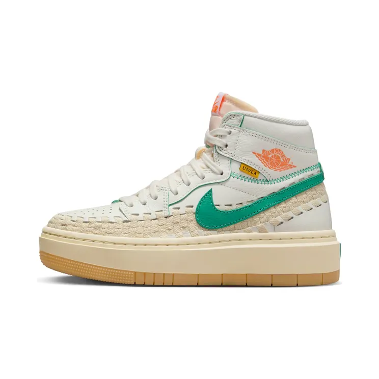 Air Jordan 1 Elevate x UNION x Bephies Beauty Supply “Sail / Muslin / Gum Yellow / Kinetic Green” (FD0696-100)