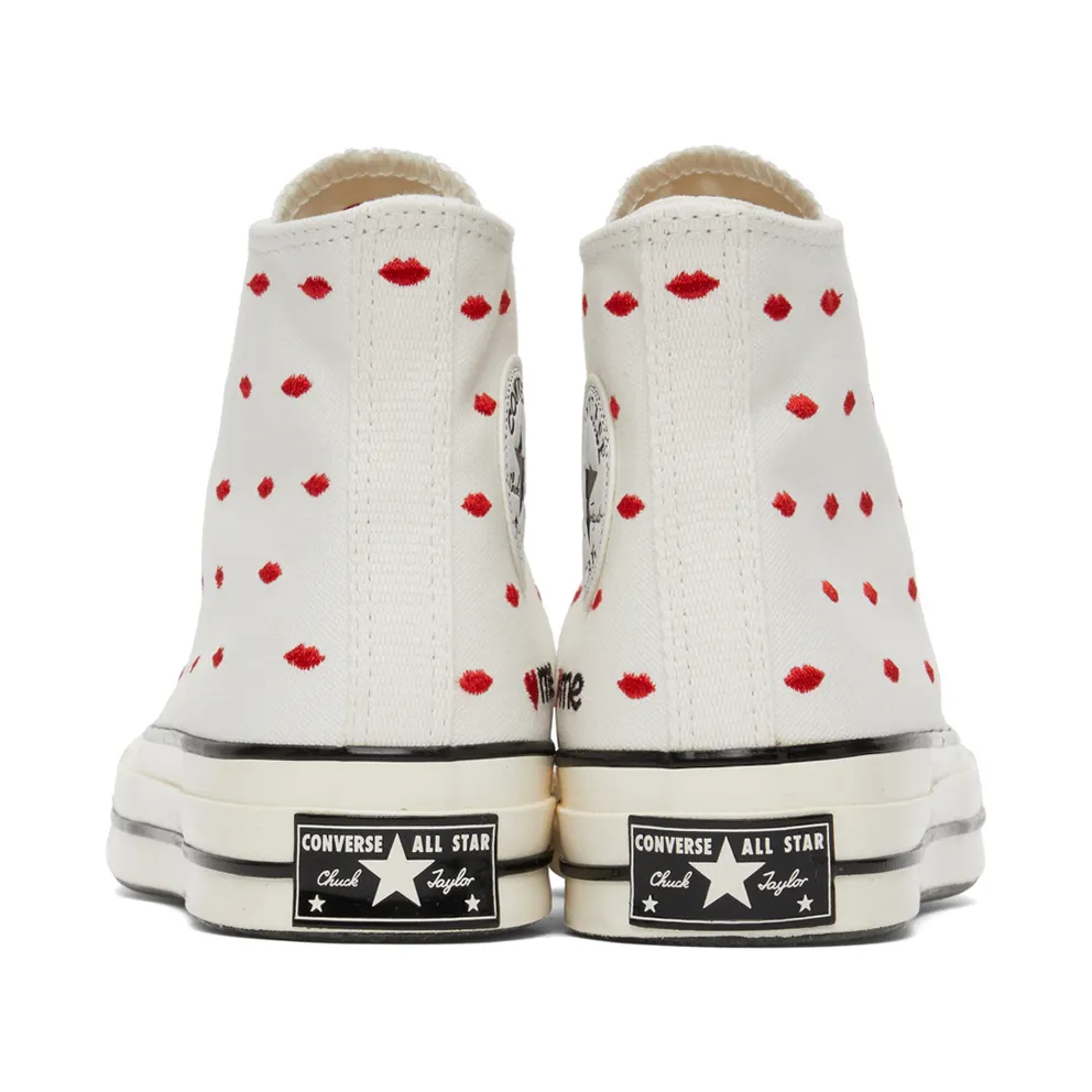 Converse Chuck 70 Embroidered Lips Vintage White/university Red (A01601C)