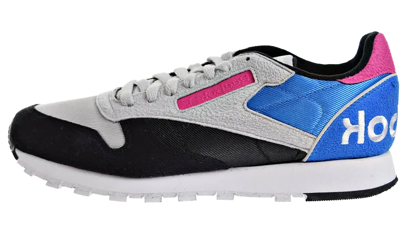 Reebok Classic Leather WB Black Black/Skull Grey-Risk Blue (Other Brands Reebok)