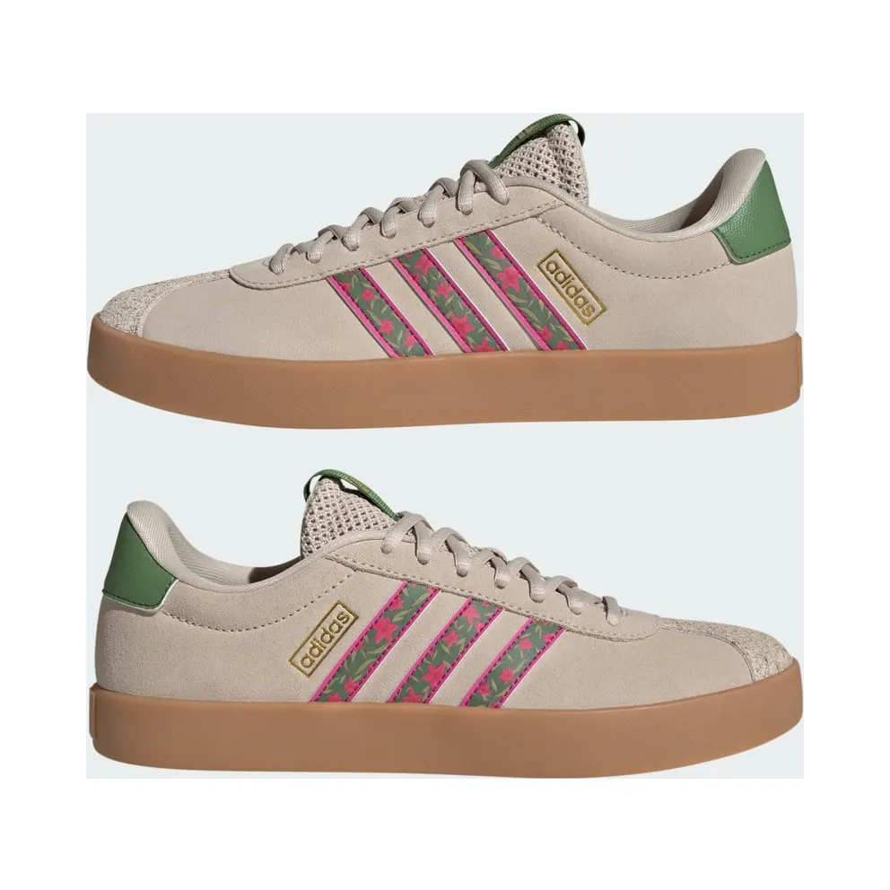 Adidas VL COURT 3.0 Shoes Crystal Linen / Crew Green / Bahia Magenta (KI3355)