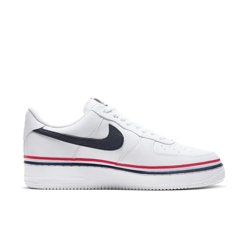 Nike Air Force 1 Low Ribbon White Blue White/White-Obsidian-Gym Red-White (CJ1377-100)