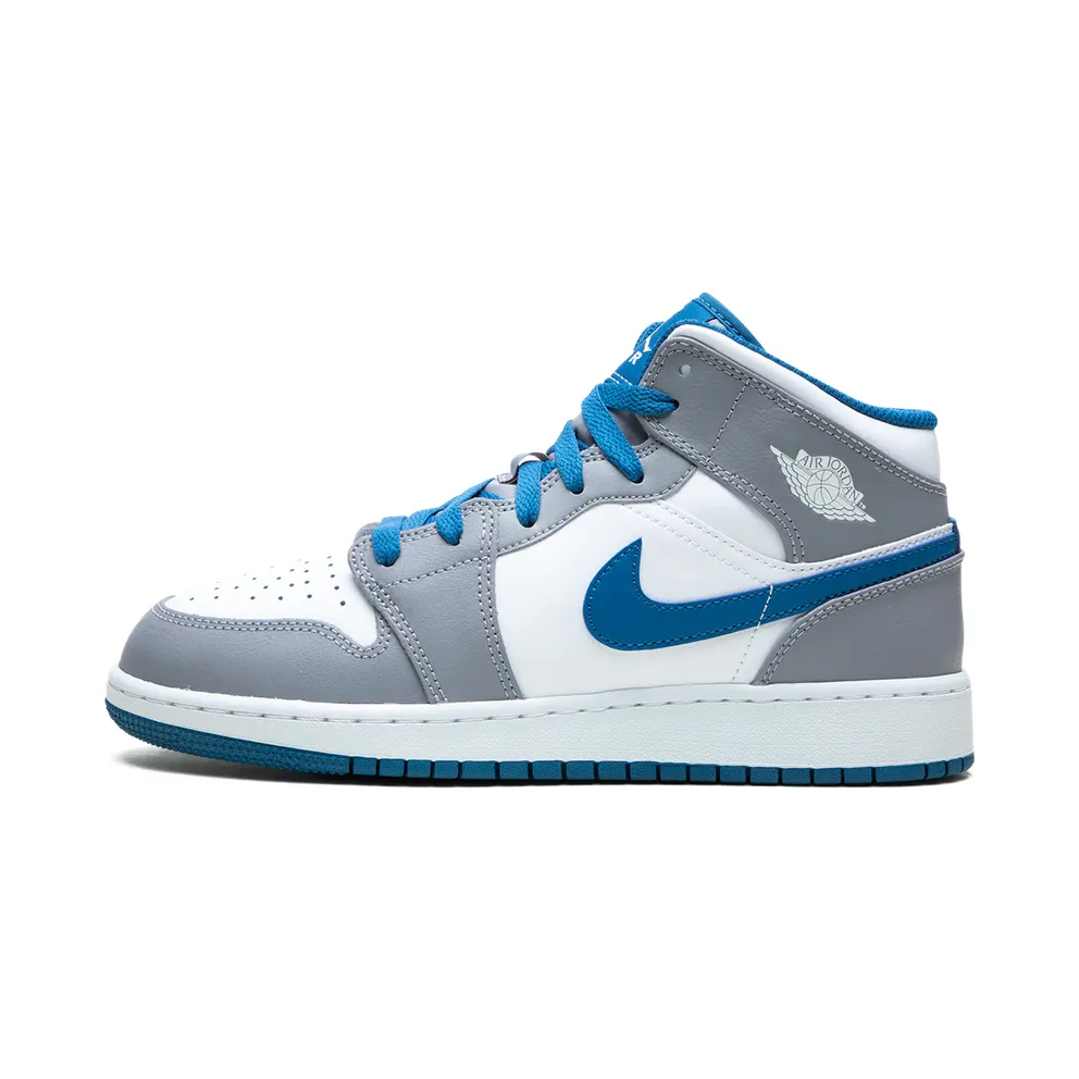 Air Jordan 1 Mid GS “Cement / True Blue” (DQ8423-014)