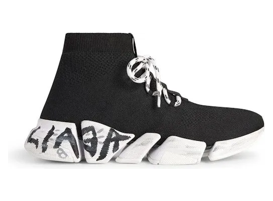 Balenciaga Speed 2.0 Lace Up Black Graffiti (769319W2DD41091)