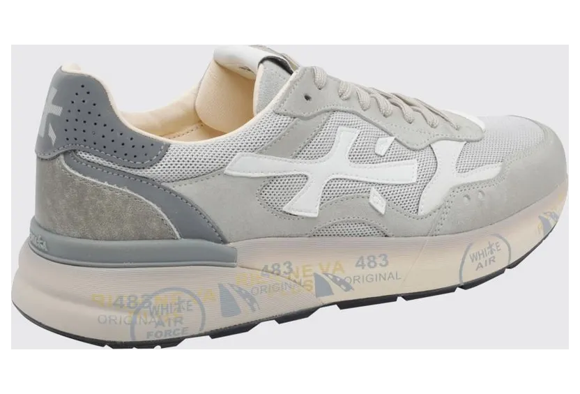 Premiata Mick Suede and Nylon Sneakers Grey (MICK8117) (2)