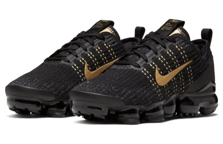 Air VaporMax Flyknit 3 Black Metallic Gold (GS)