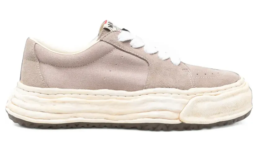 Maison MIHARA YASUHIRO Eric OG Low-Top-Sneakers aus Materialmix mit überfärbter Sohle – Schwarz (A17FW706)