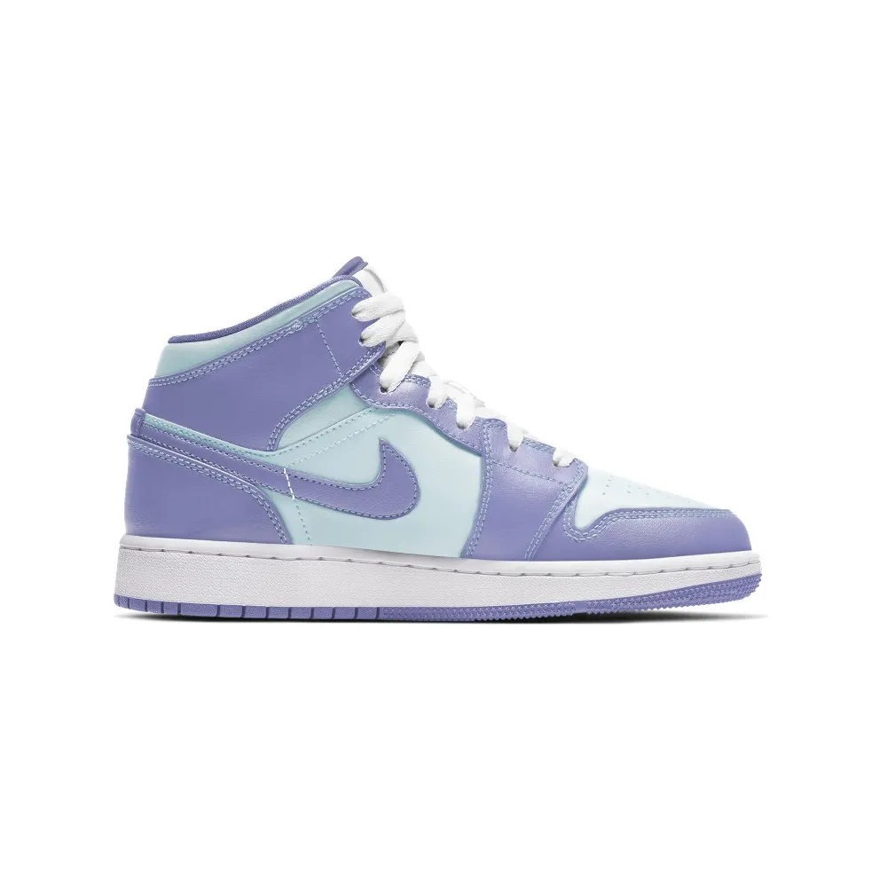 Jordan 1 Mid Purple Aqua (GS) (554725-500)