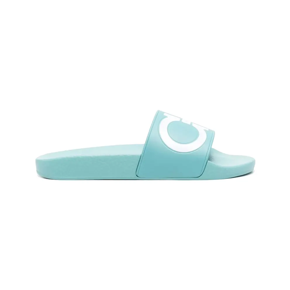Ferragamo Gancini-Print Slides Blue (01B827751262)