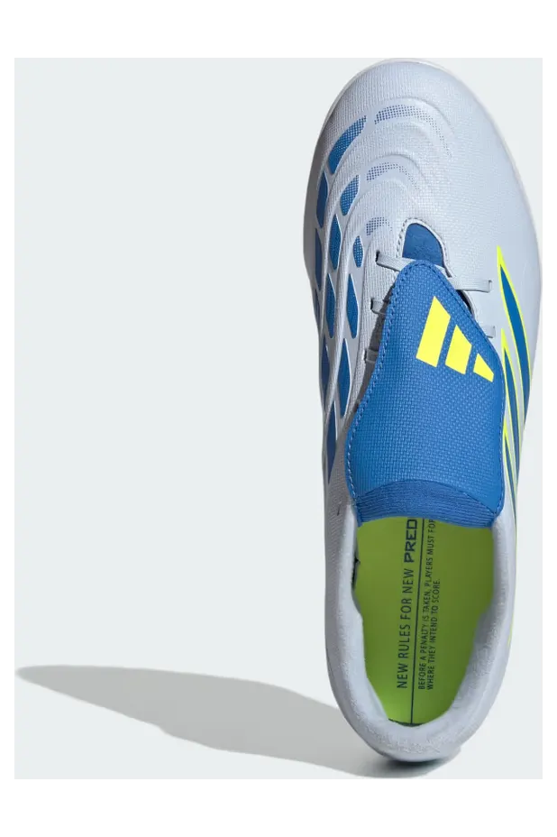 adidas Predator Club Fold-over Tongue Turf Football “Crystal Sky / Ray Blue / Team Solar Yellow 2” (JR5912)