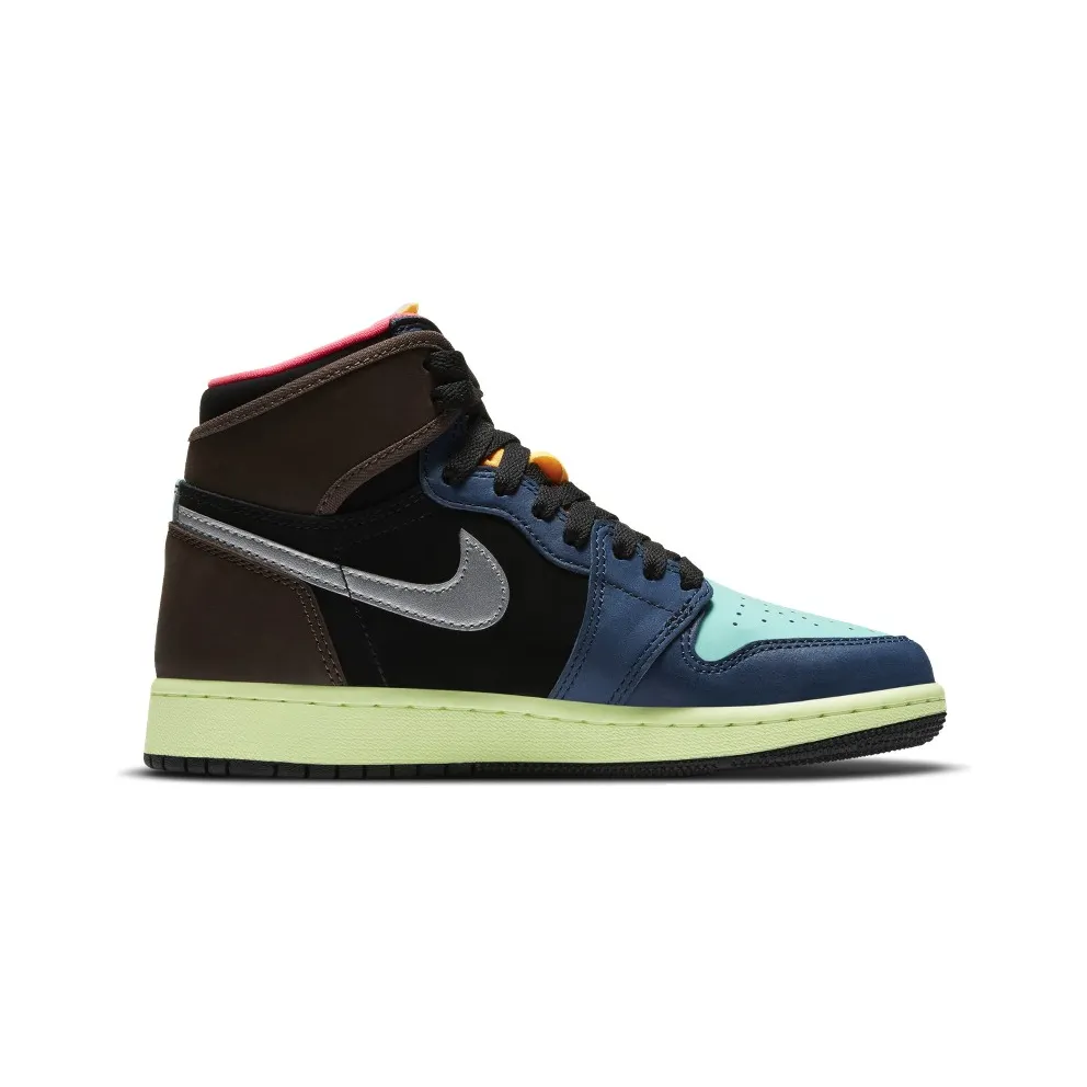 Jordan 1 Retro High Tokyo Bio Hack (GS) Baroque Brown/Black-Laser Orange-Racer Pink (575441-201)