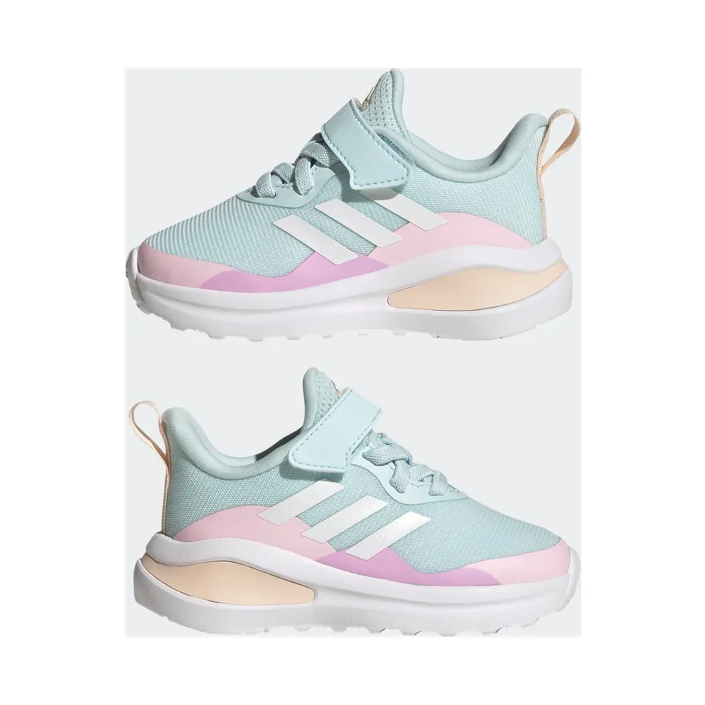 Adidas FortaRun Sport Running Elastic Lace and Top Strap Almost Blue / Cloud White / Clear Pink (GZ1819)
