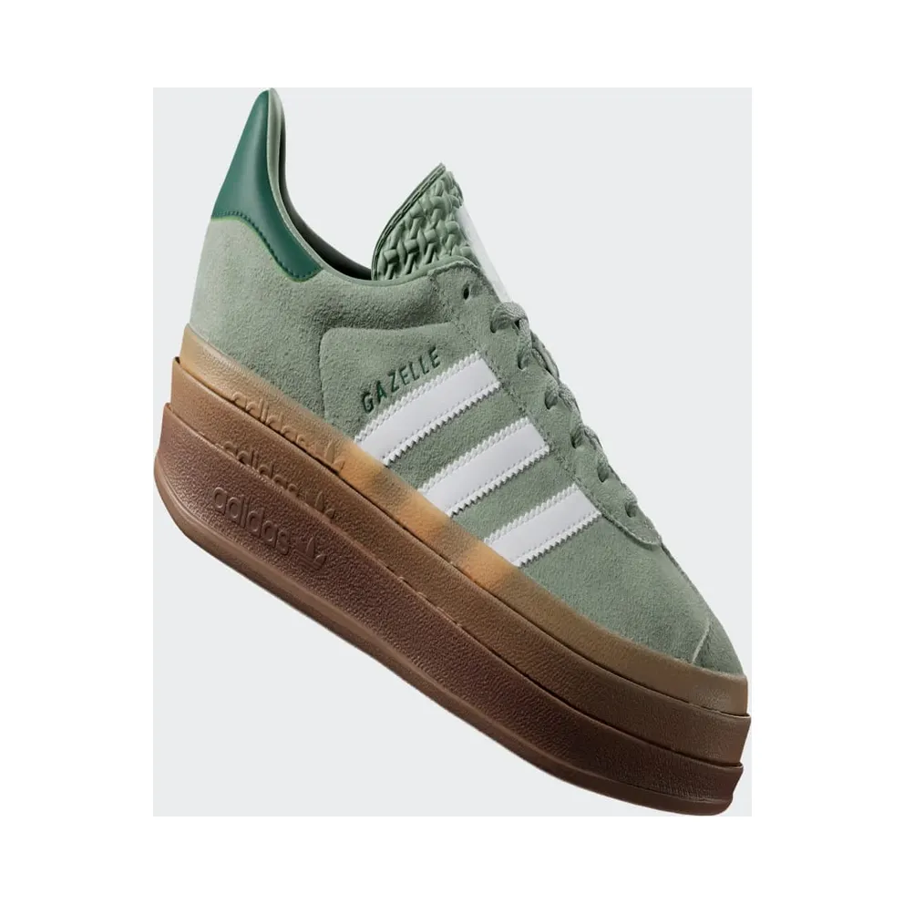Adidas Gazelle Bold Silver Green / Cloud White / Collegiate Green (ID6998)