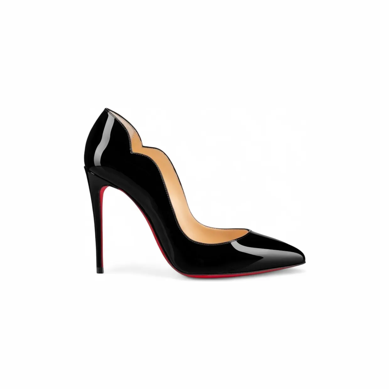 Christian Louboutin Hot Chick 100mm Décolleté Pump Black Patent Calf Leather (1190911BK01)