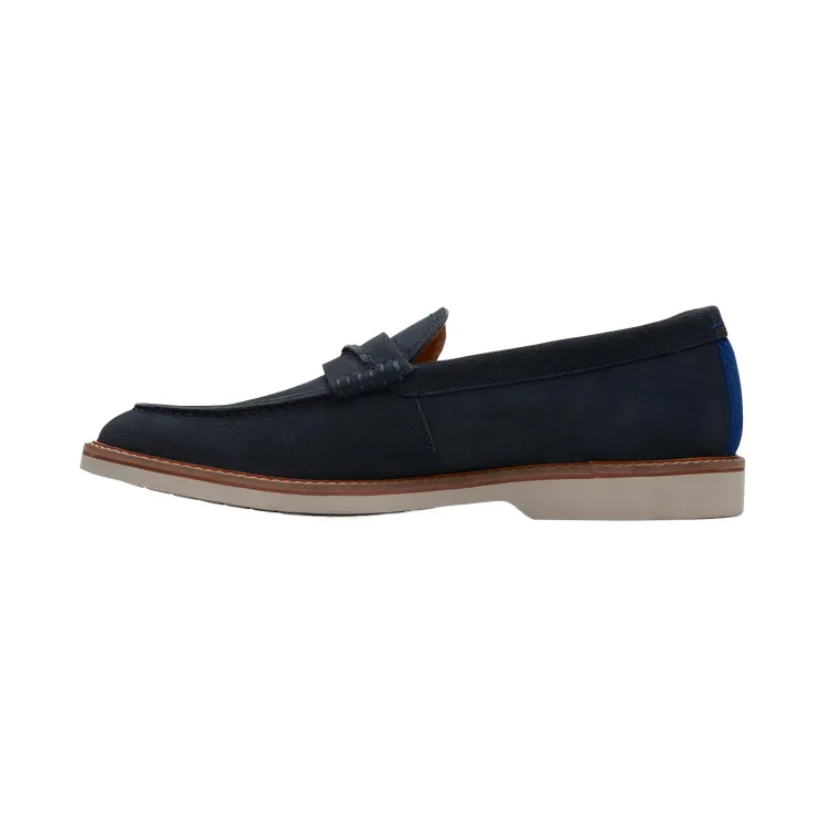 Clarks Atticus LT Slip Loafers “Navy Suede” (26172441)