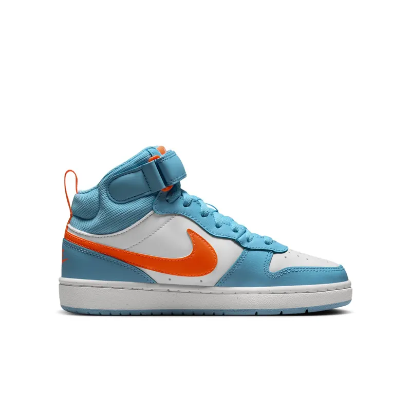 Nike Court Borough Mid 2 Aquarius Blue White Total Orange (HF4791-407)