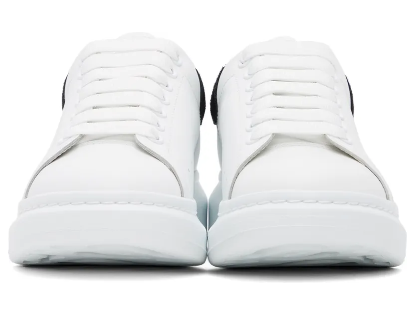 Alexander McQueen White & Black Croc Oversized Sneakers (625162WHZ4K) (2)