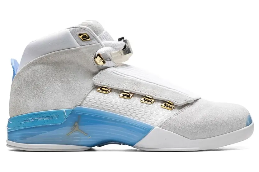 Air Jordan Seventeen White / Valor Blue / Metallic Gold (HO17-MNJDLS-127)