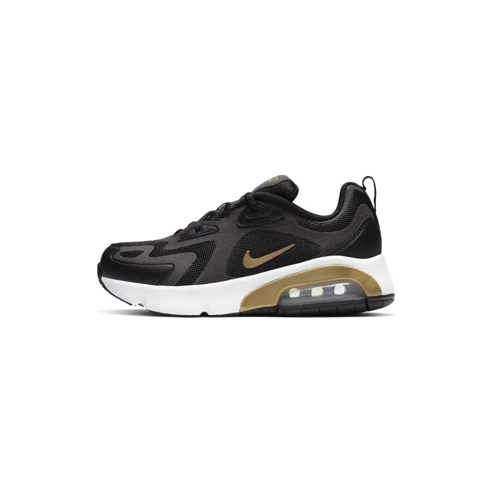 Nike Air Max 200 Black Metallic Gold (GS) Black/Anthracite/White (AT5627-003)