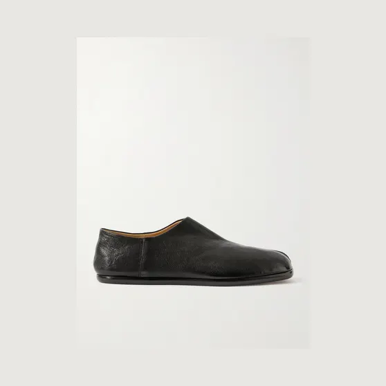 Maison Margiela Tabi Babouche Split-Toe Leather Slip-ons Black (S57WR0051)