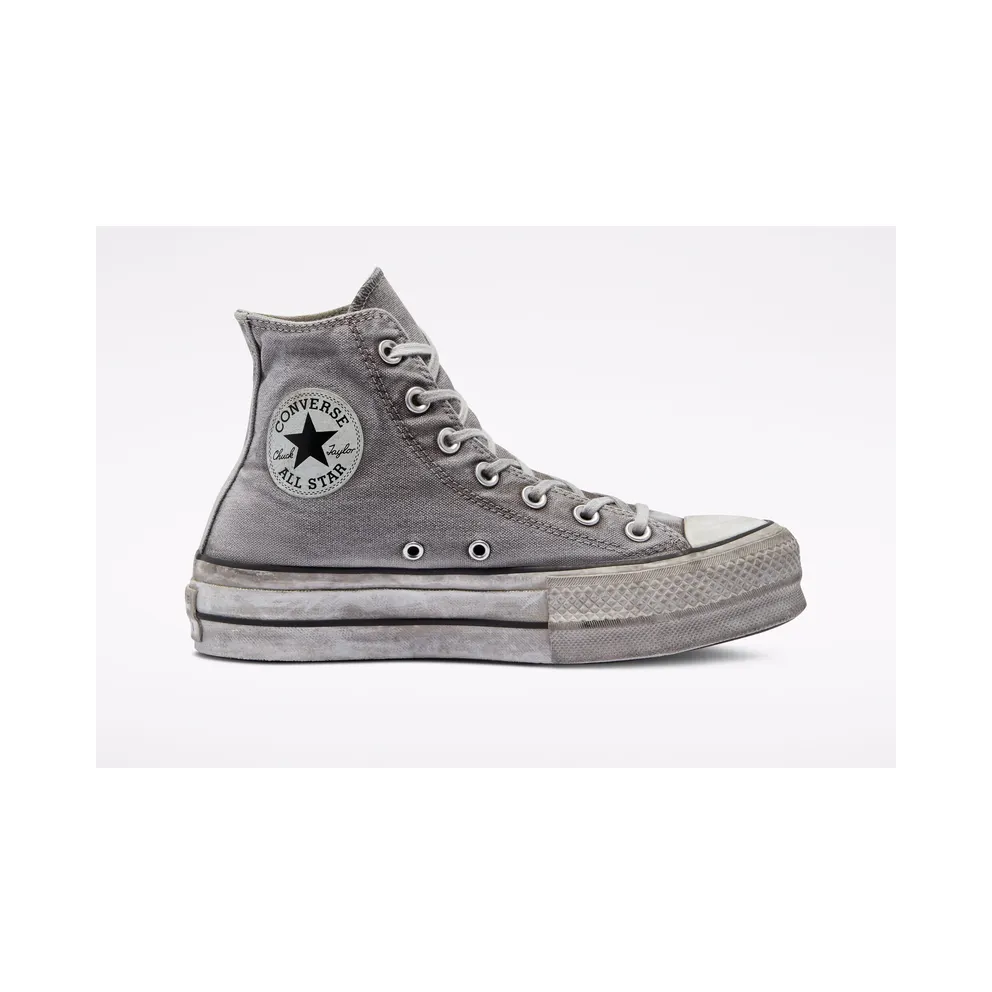 Converse Chuck Taylor All Star Platform Smoked Canvas Grey/Grey/White (563113C)