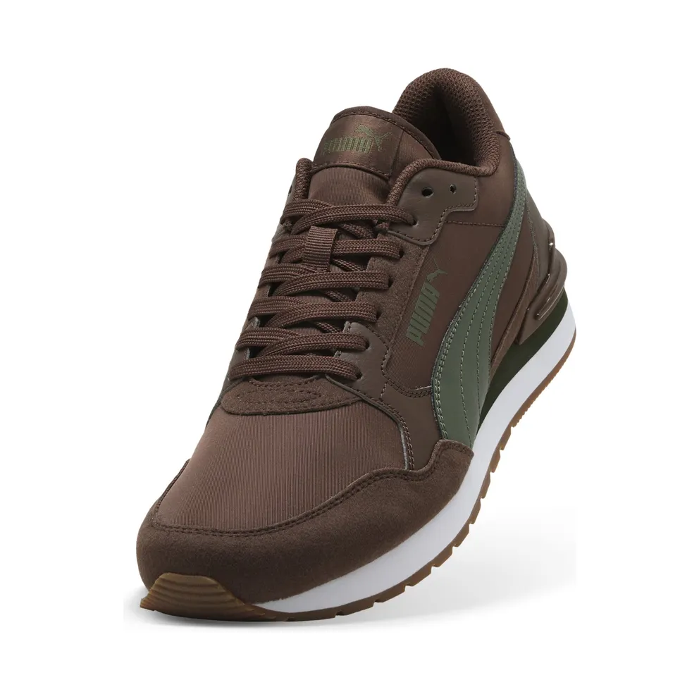 Puma ST Runner v4 Nylon “Chestnut Brown / Moss Veil / Puma White / Gum” (399069_29)