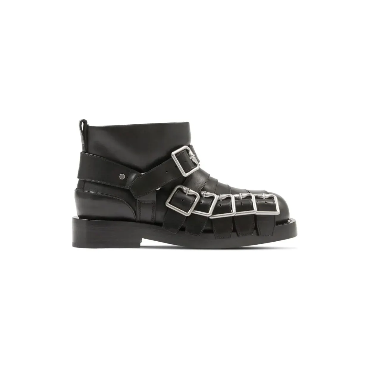 Burberry Leather Strap Boot Black (8077201)