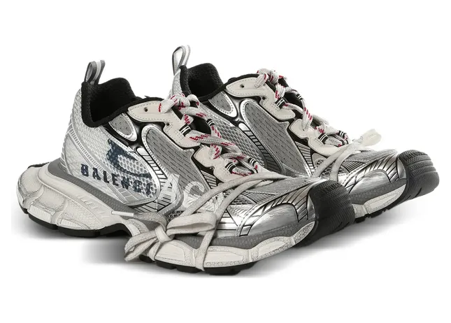 Balenciaga 3XL Split Logo “White/Grey” (840090 W3XSG 9239) (2)