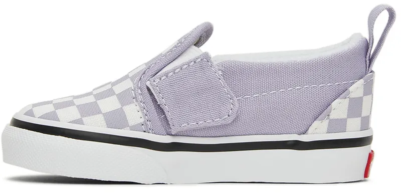 Vans Baby Purple & White Checkerboard Slip-On V (VN000UBSARV1)