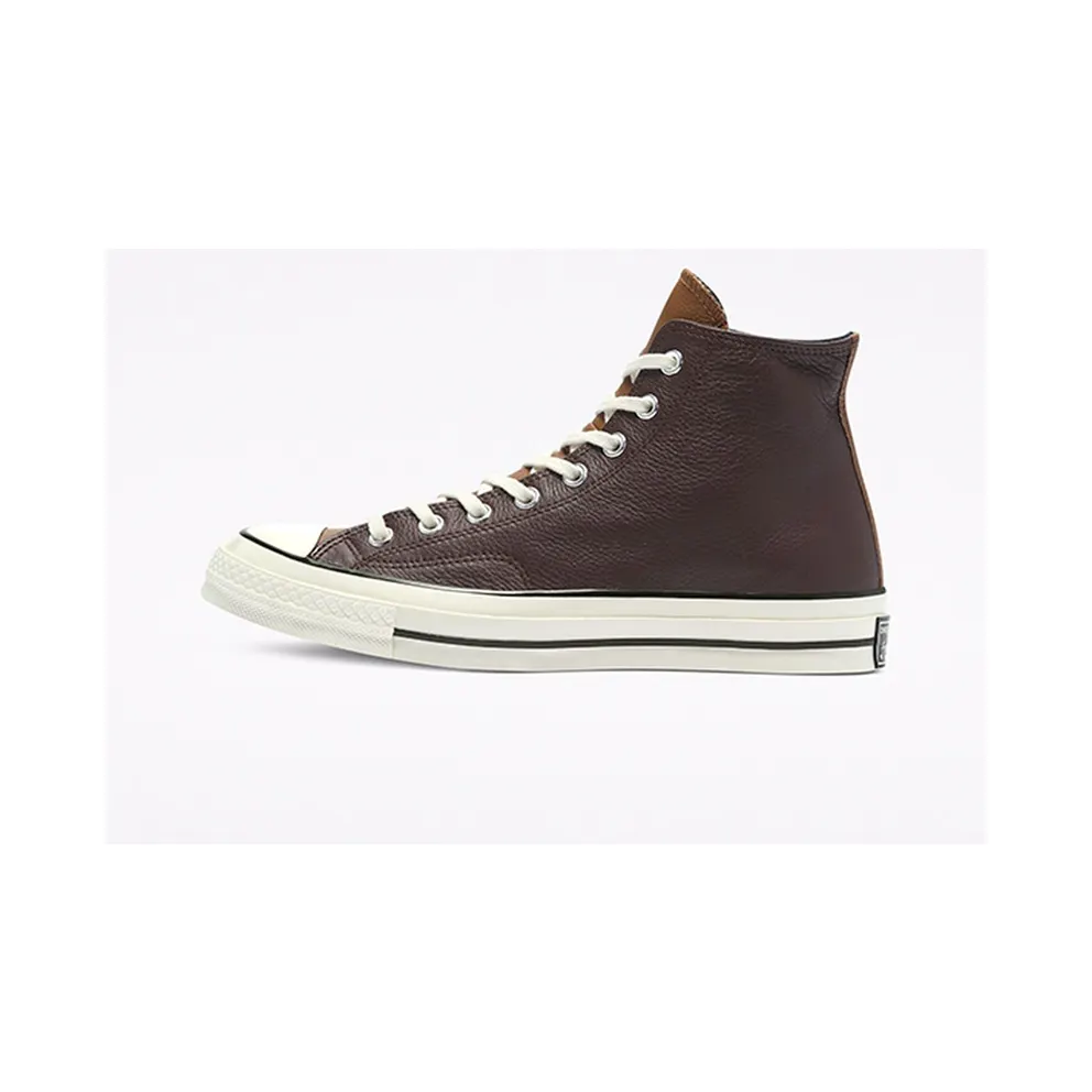 Converse Chuck 70 Leather High ‘Colorblock – Dark Root Brown’ Dark Root/Clove Brown/Egret (169582C)