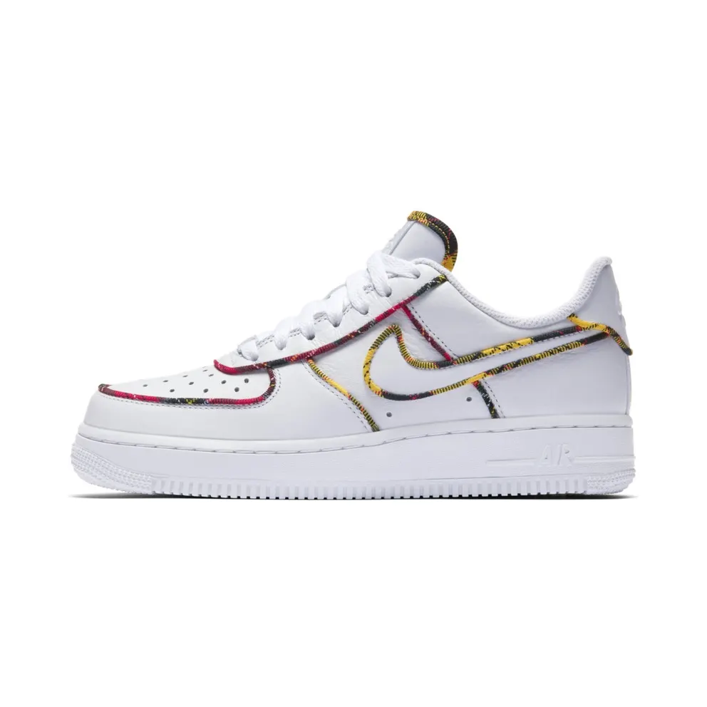 Nike Air Force 1 Low Tartan White (W) White/University Red-Amarillo (AV8218-100)