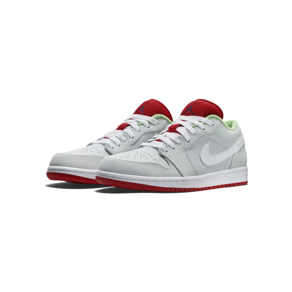 Jordan 1 Retro Low Hare (2015) Grey Mist/University Red-Poison Green (553558-021)