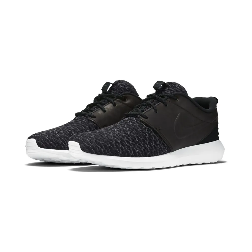Nike Roshe Run Flyknit PRM Black White Black/Black-Dark Grey-White (746825-001)