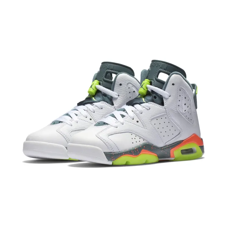 Air Jordan 6 Retro BG Ghost Green (384665-114)