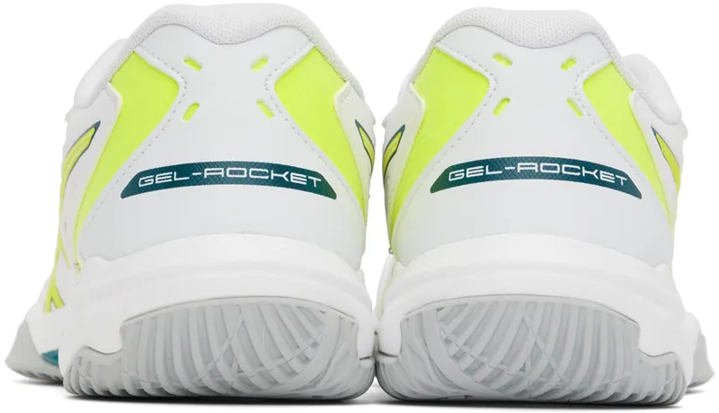Asics White & Yellow Gel-Rocket 10 (1072A056.109)
