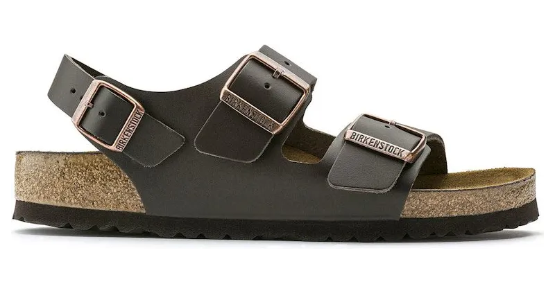 Birkenstock Milano Natural Leather Dark Brown (0034101)