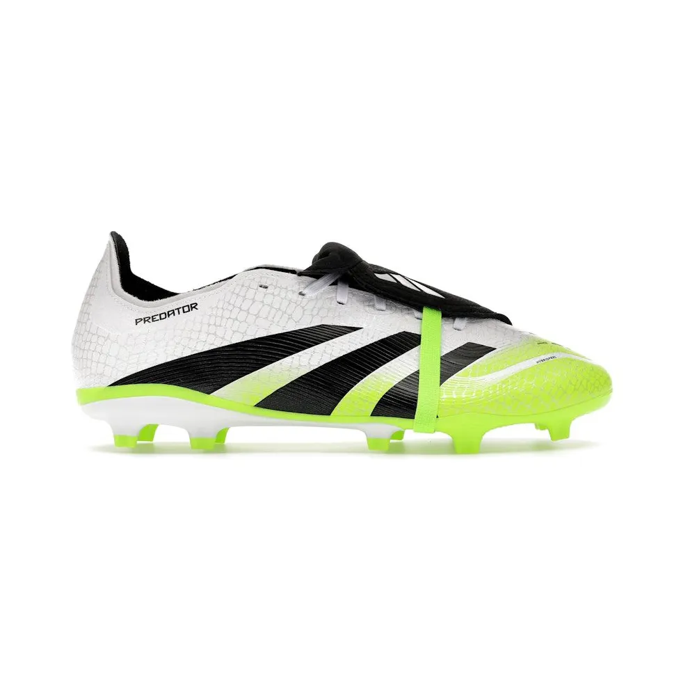 adidas Predator League Fold-Over Tongue FG/MG Cloud White Core Black Lucid Lemon (JI1111)
