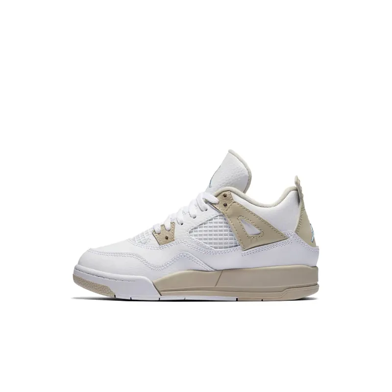 Jordan 4 Retro Sand 2017 (PS) White/Boarder Blue-Light Sand (487725-118)